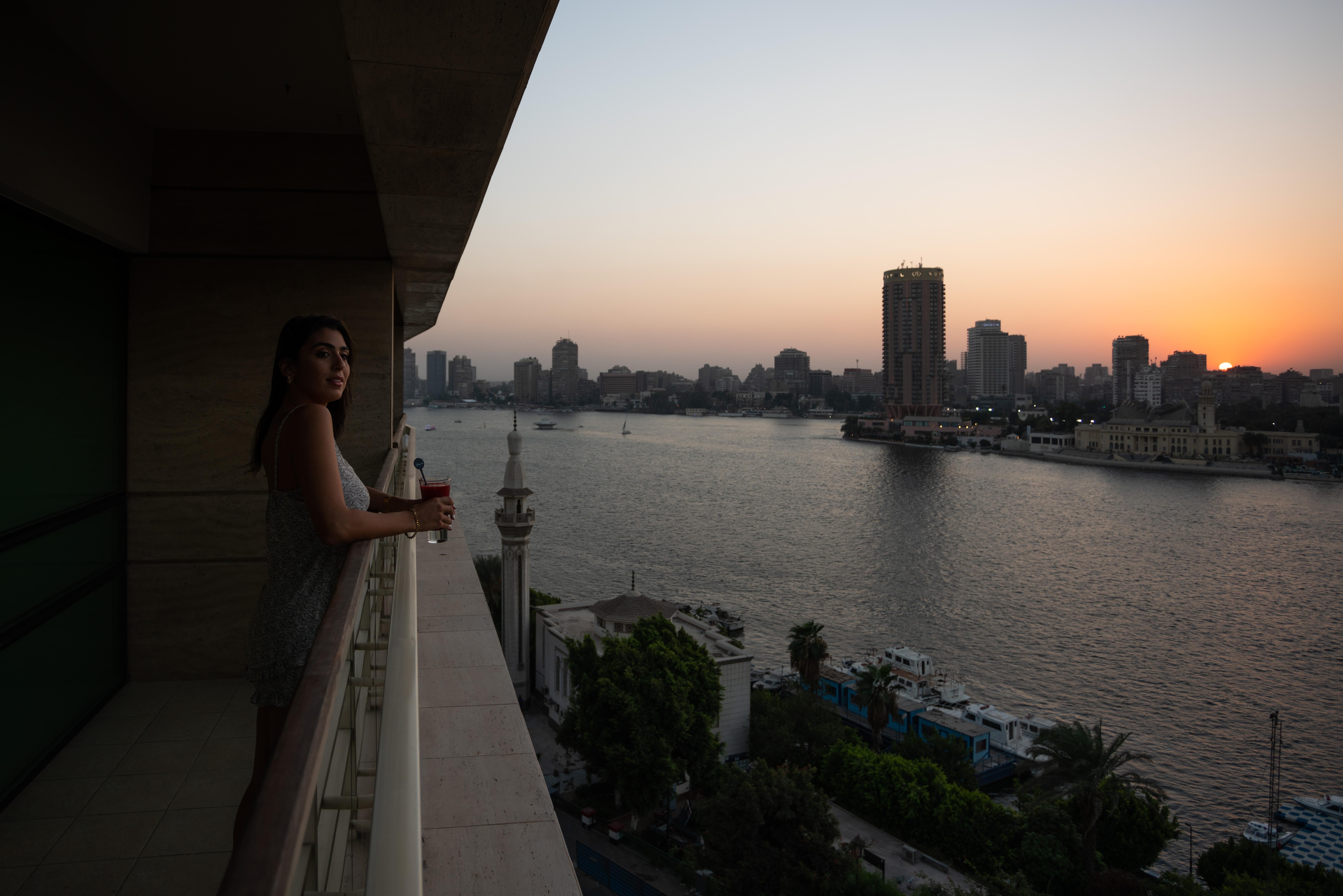 Kempinski Nile Hotel, Kairo Bagian luar foto View of the Nile from the Four Seasons Hotel
